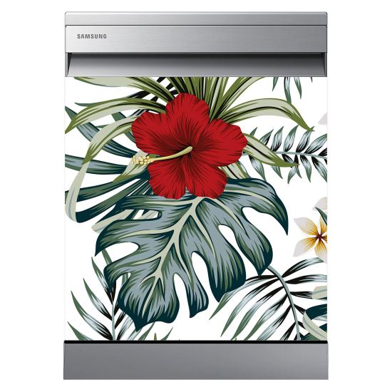 Stickers Lave vaisselle - Fleurs tropicales