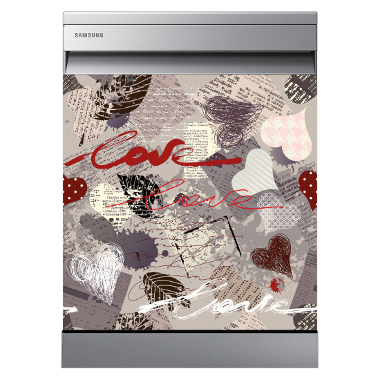 Stickers Lave vaisselle - Love