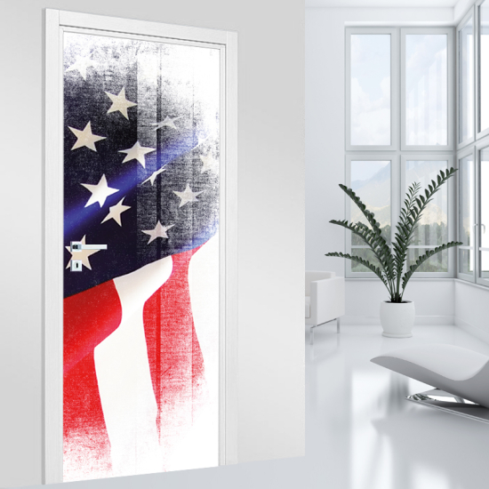 Stickers pour porte - Drapeau USA