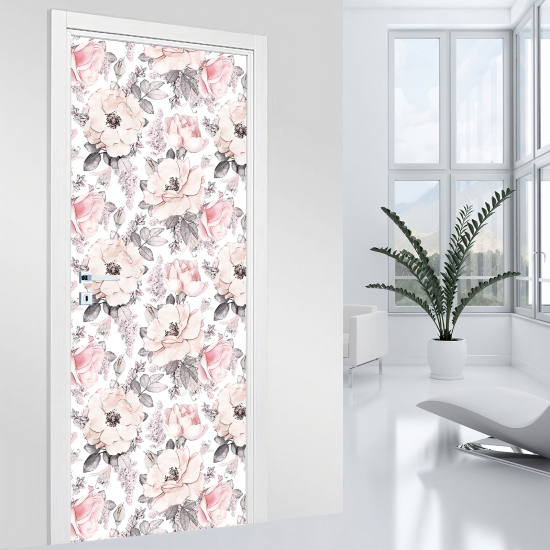 Stickers pour porte - Fleurs