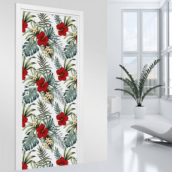 Stickers pour porte - Fleurs