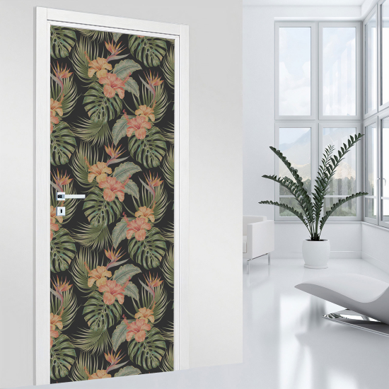 Stickers pour porte - Fleurs