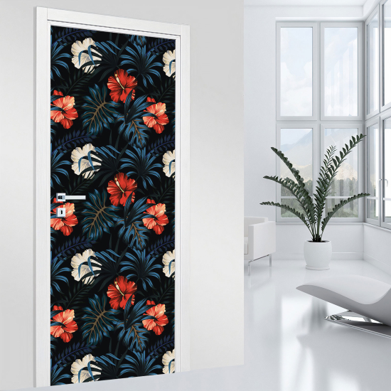 Stickers pour porte - Fleurs