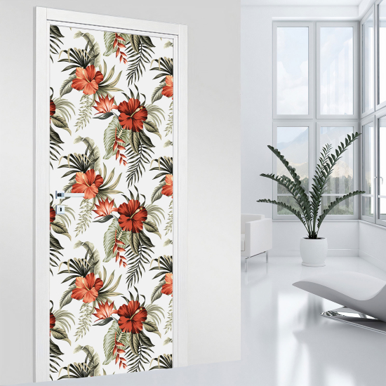 Stickers pour porte - Fleurs