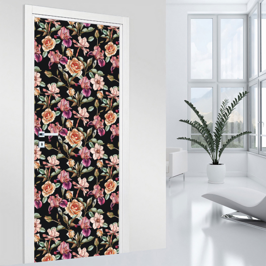 Stickers pour porte - Fleurs