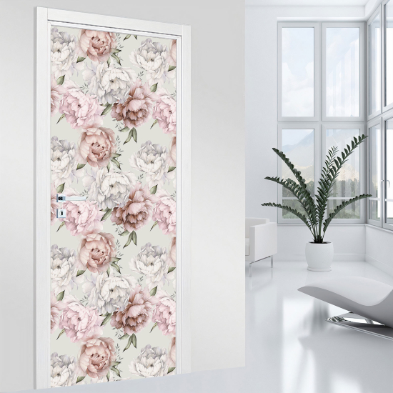 Stickers pour porte - Fleurs