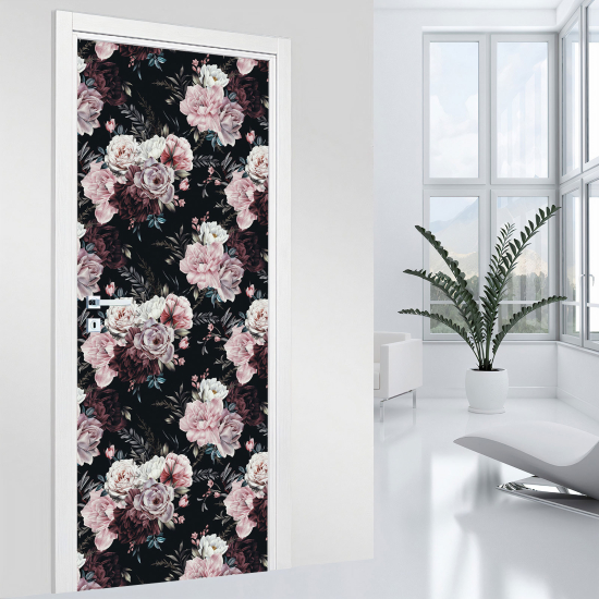 Stickers pour porte - Fleurs