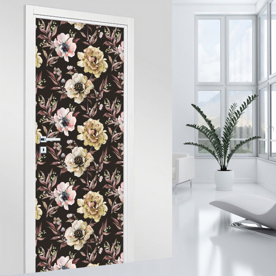 Stickers pour porte - Fleurs