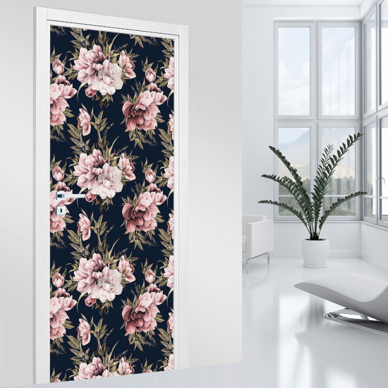 Stickers pour porte - Fleurs