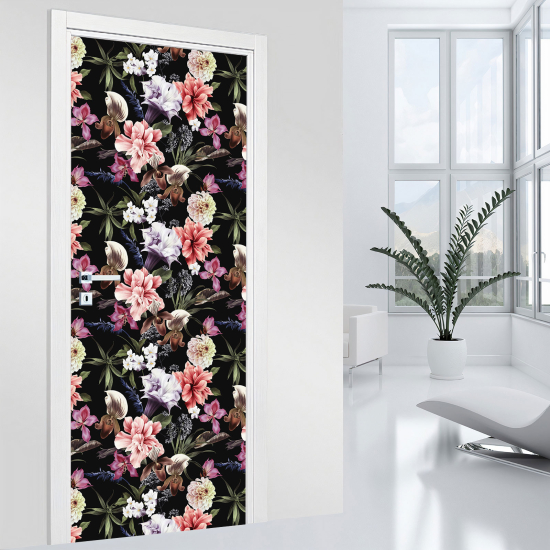 Stickers pour porte - Fleurs