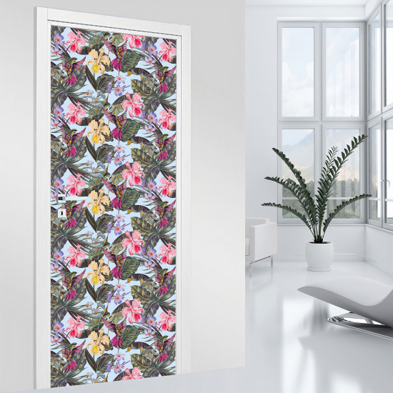 Stickers pour porte - Fleurs