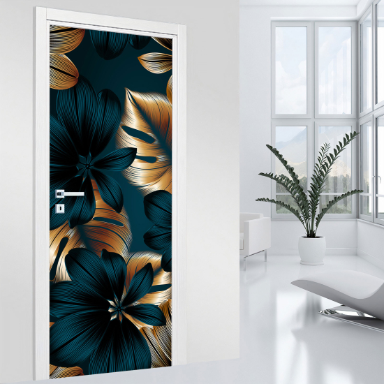 Stickers pour porte - Fleurs