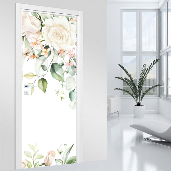 Stickers pour porte - Fleurs