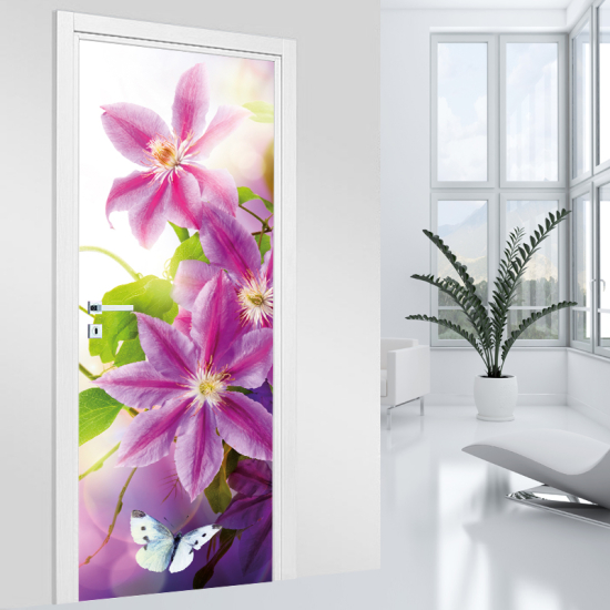 Stickers pour porte - Fleurs