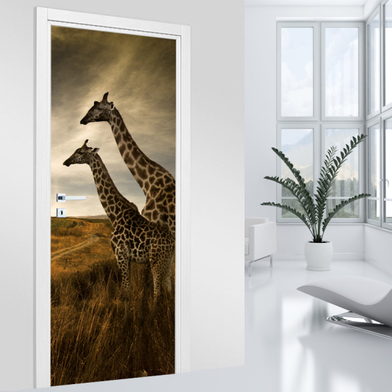 Stickers pour porte - Girafes