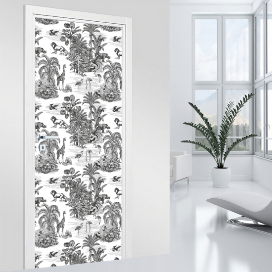 Stickers pour porte - Jungle