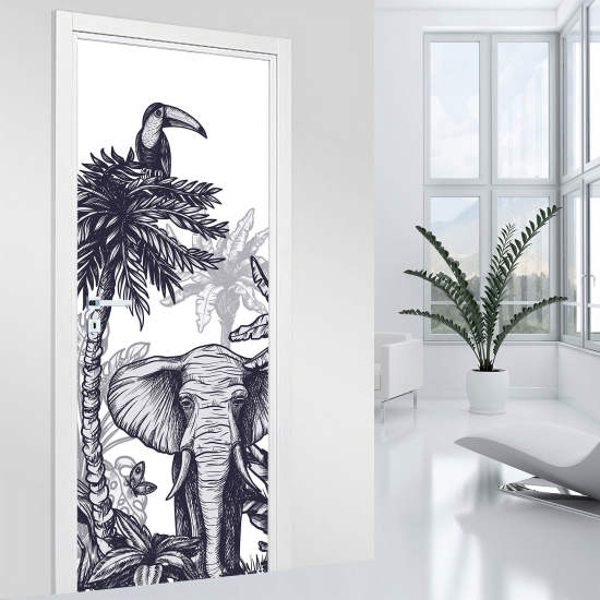 Stickers pour porte - Jungle