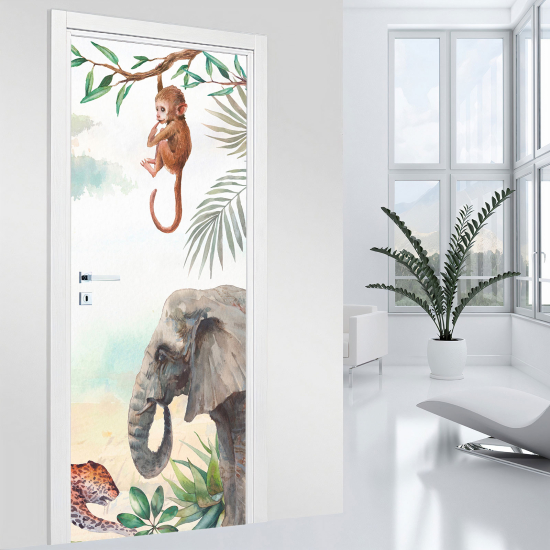 Stickers pour porte - Jungle