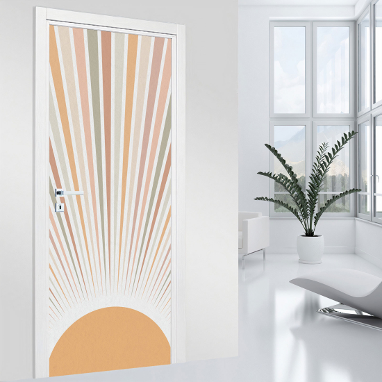 Stickers pour porte - Soleil boho