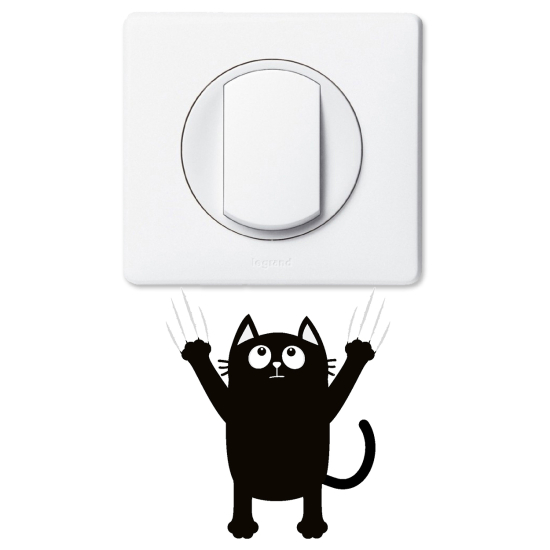 Stickers prises et interrupteurs - Chat