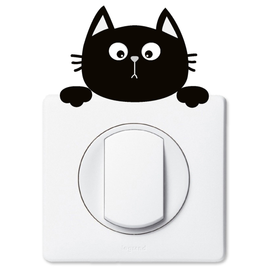 Stickers prises et interrupteurs - Chat