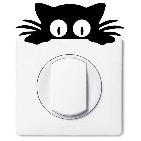 Stickers prises et interrupteurs - Chat