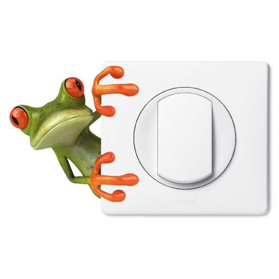 Stickers prises et interrupteurs - Grenouille