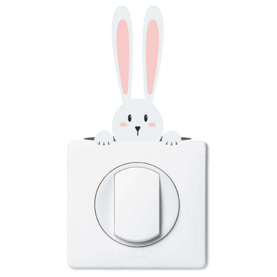 Stickers prises et interrupteurs - Lapin