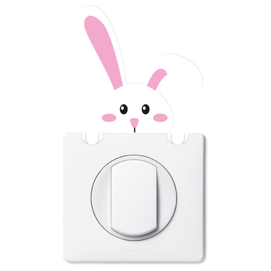 Stickers prises et interrupteurs - Lapin