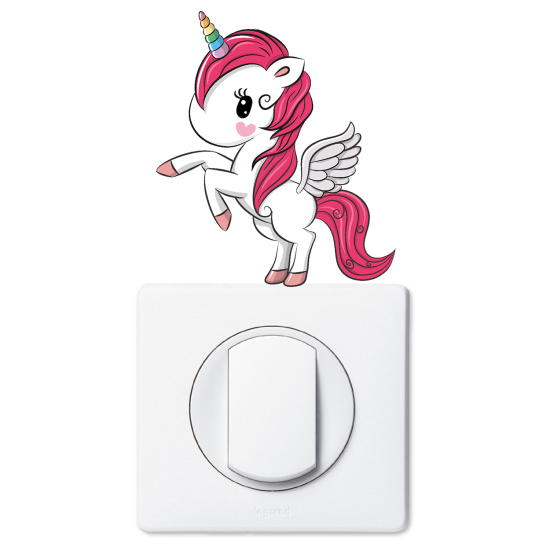 Stickers prises et interrupteurs - Licorne