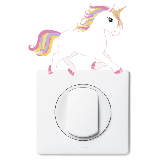 Stickers prises et interrupteurs - Licorne