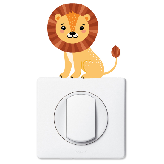 Stickers prises et interrupteurs - Lion