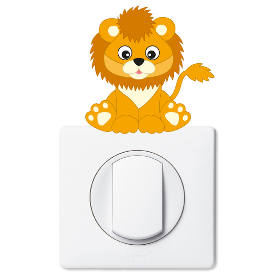 Stickers prises et interrupteurs - Lion