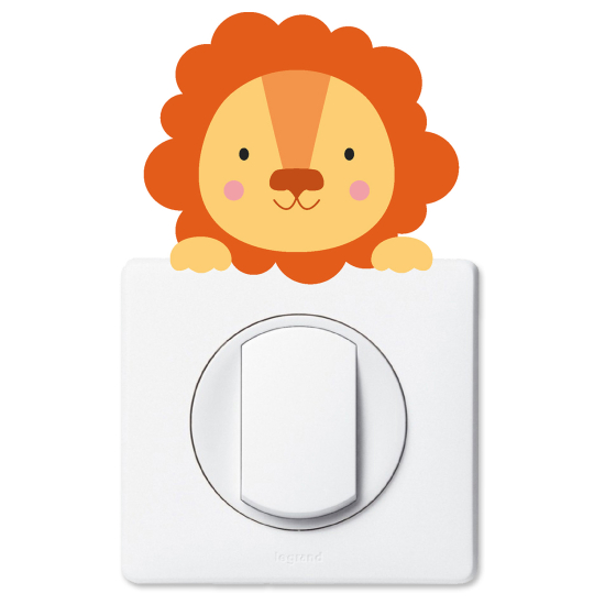 Stickers prises et interrupteurs - Lion