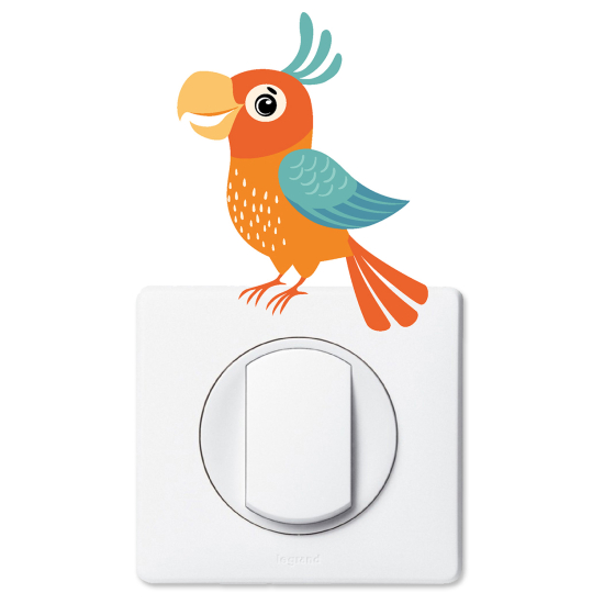 Stickers prises et interrupteurs - Oiseau