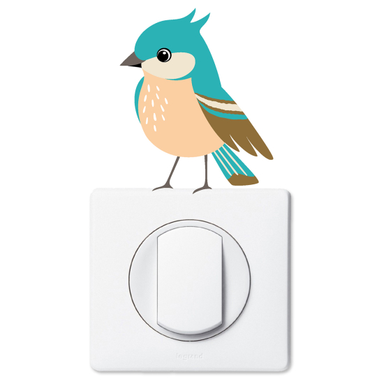 Stickers prises et interrupteurs - Oiseau