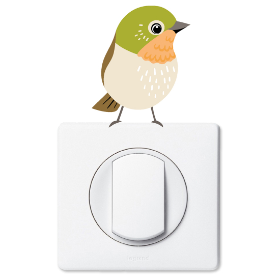 Stickers prises et interrupteurs - Oiseau