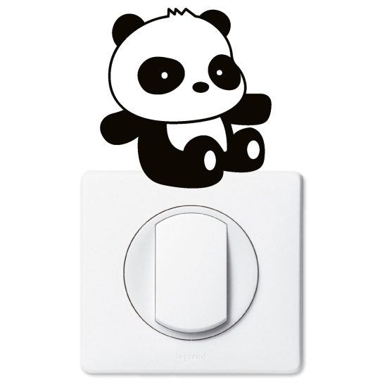 Stickers prises et interrupteurs - Panda