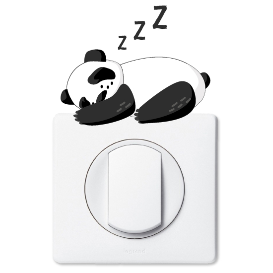 Stickers prises et interrupteurs - Panda