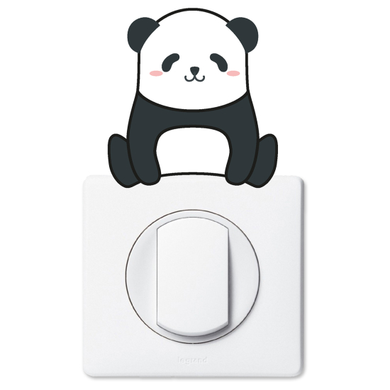 Stickers prises et interrupteurs - Panda