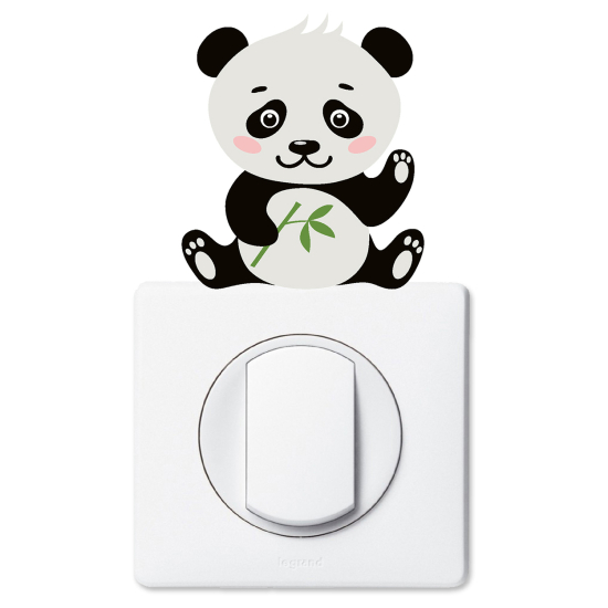 Stickers prises et interrupteurs - Panda