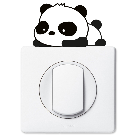 Stickers prises et interrupteurs - Panda