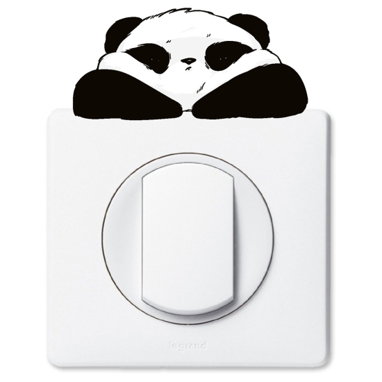 Stickers prises et interrupteurs - Panda