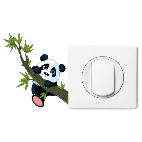 Stickers prises et interrupteurs - Panda