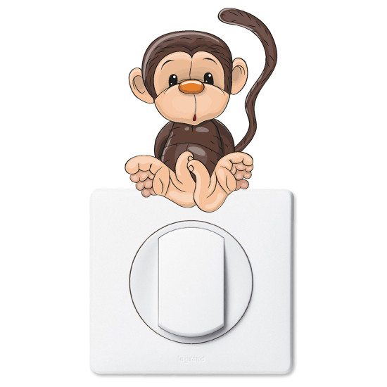 Stickers prises et interrupteurs - Singe