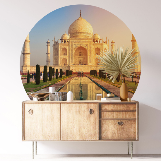 Stickers rond / cercle - Taj Mahal Inde