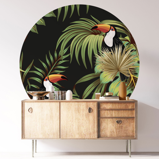 Stickers rond / cercle - Toucans