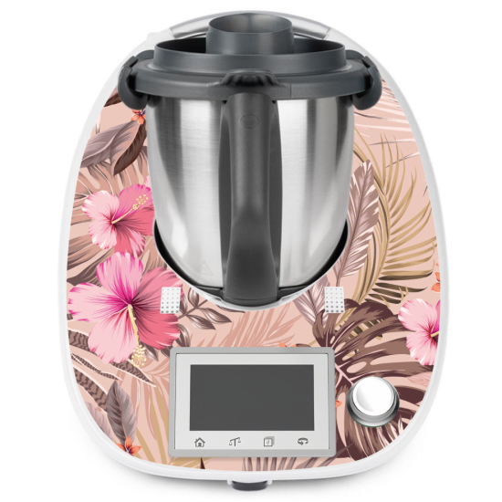 Stickers Thermomix TM5 - Fleurs tropicales