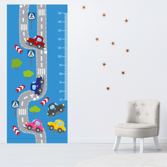 Stickers Toise Pour Mesure Enfants - Route voitures