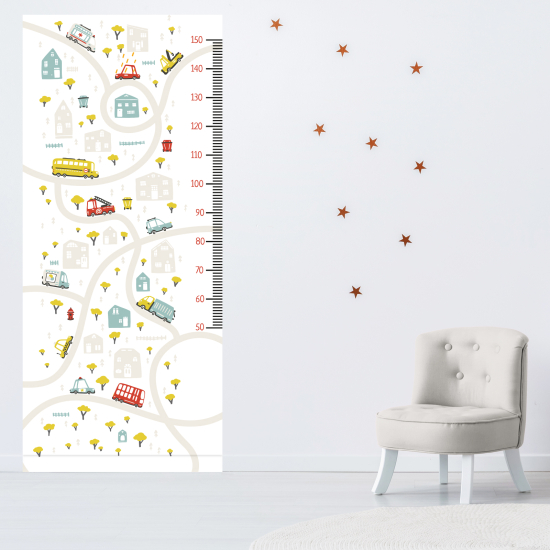 Stickers Toise Pour Mesure Enfants - Route voitures